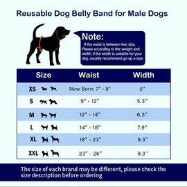 MICOOYO Belly Bands for Male Dogs - 3 Pack Reusable Dog Diapers Male for Puppy Doggie, Washable Male Dog Wraps XSmall (XXL, Space)