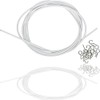 Curtain Wire, White, 3 Metres Including Hooks, Multi-Purpose Voile Wire/Cable,