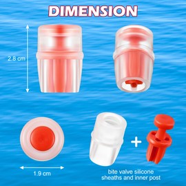 Enhon 4 Pack Bite Valve Replacement Sheath for Water Bladder, Compatible with Osprey Packs Hydraulics Reservoirs, Hydration Pack Bite Valve Silicone Nozzle Mouthpiece Replacement (Red)