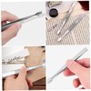 KOMBIUDA 4pcs Stainless Steel Tweezers Jewelry Tweezers for Making Beading