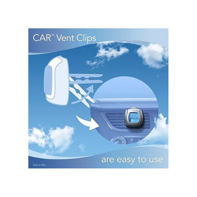 Febreze Aromatizante Auto Caja 8 Paquetes Linen And Sky.