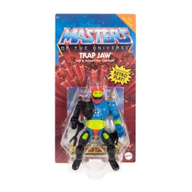 Masters of the Universe Origins Action Figure Trap Jaw Collectible Figure, 5.5-Inch Popular MOTU Villain Toy with 16 Articulated Joints and Accessories, HYD41