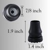 MOTOFITOOL 6-Pack Rubber Cane Tips 7/8 Inch Heavy Duty Walking