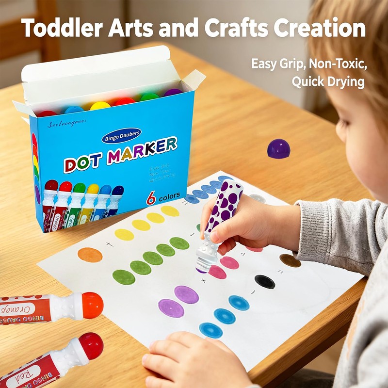 SEETOOOGAMES Bingo Daubers Dot Markers - Mixed Colors Set of
