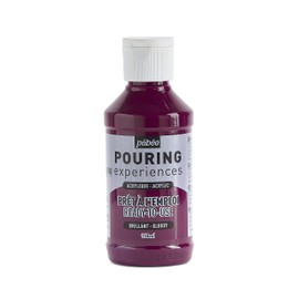 PEBEO Pouring Experiences-Ready-to-Use Premixed Acrylic Paint-Ideal for Fluid Art, Deep Magenta, 118 ml