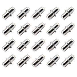 Dowel Shelf Dowel, Set of 20, Φ0.2 x 0.6 inches (5 x 16 mm), Shelf Receptor, Shelf Support Pin, Metal Dowel, Insertion Type, Shelf Support Parts, Shelf Holder
