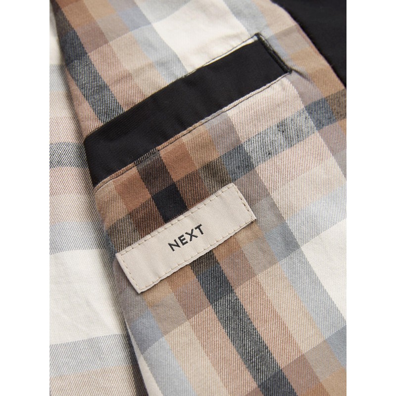 NEXT Harrington Waterproof Jacket with Check Lining, black