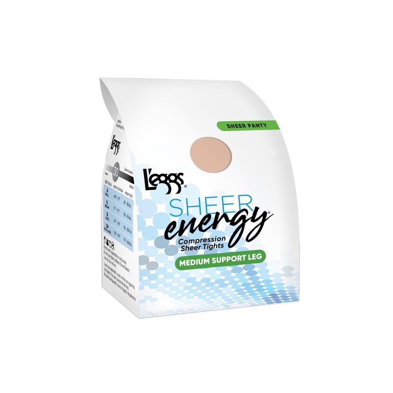 L'eggs Women's Sheer Energy Toe Pantyhose, Nude, Q