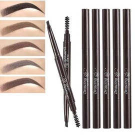 더블 헤드 눈썹 연필 미세한 방수 강화제 내구성이 오래 지속되는 펜 전문 메이크업 Double Head Eyebrow Pencil Fine Waterproof Reinforcer Long-lasting Professional Makeup Pen [01 01]