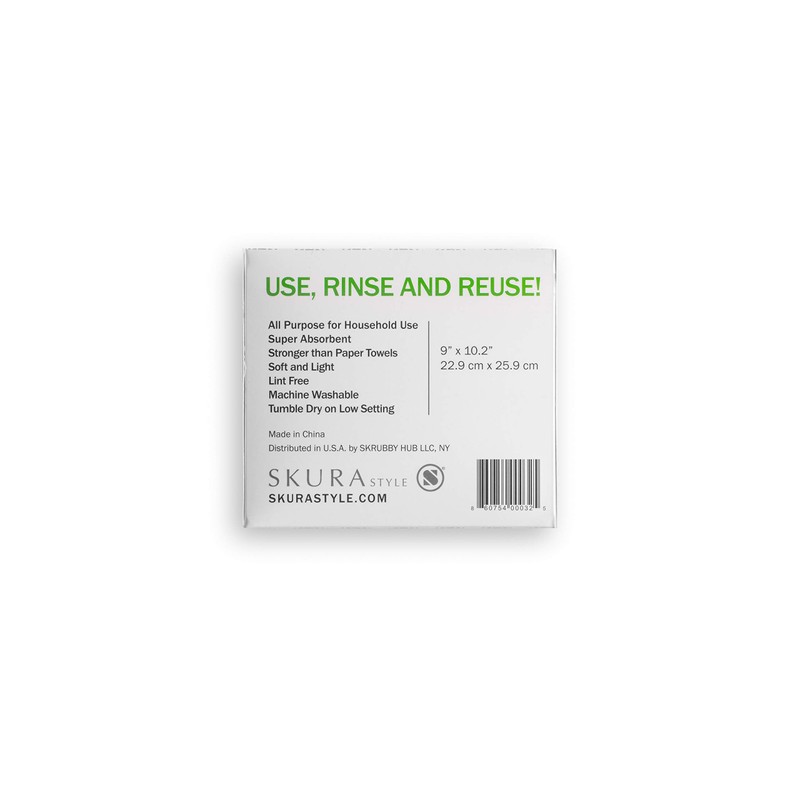Skura Style WIPE ENVY™ Toallitas de limpieza reutilizables de microfibra