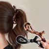 4pcs Stylish Bow Banana Clips Non-Slip Medium Ponytail Holder Hair