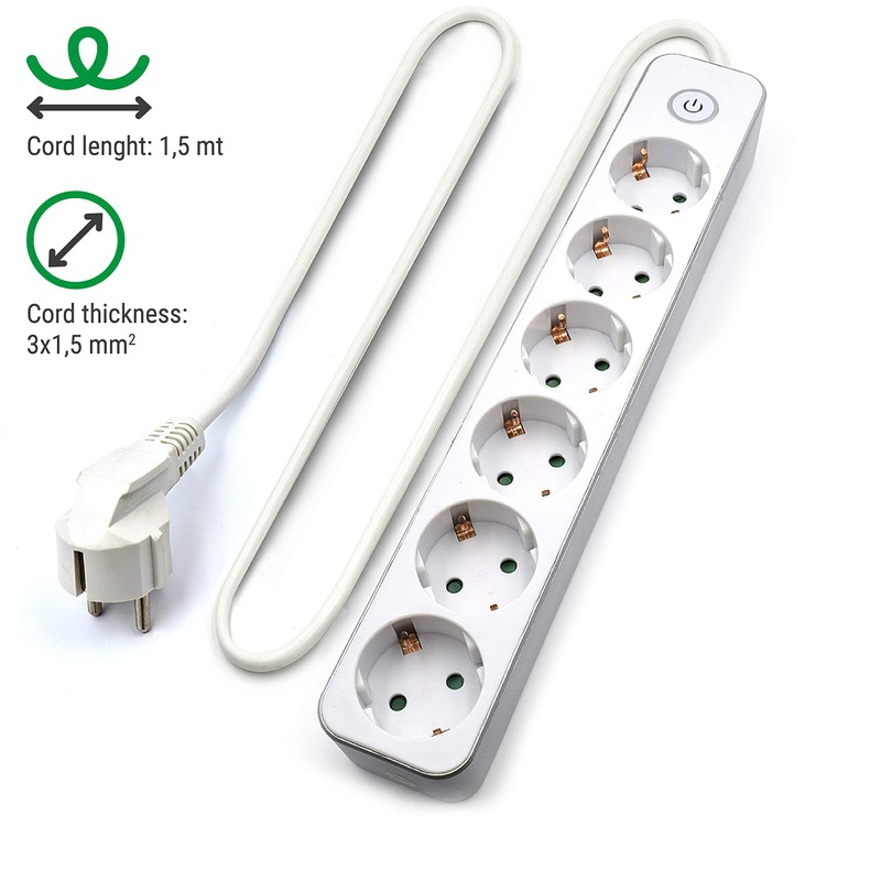 Welly Enjoy IT WY13166 Schuko 16A Power Strip with 6