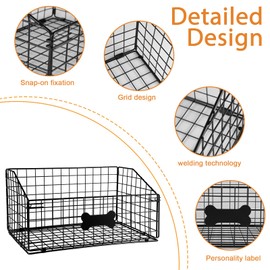 Large Dog Toy Basket Metal,Dog Toy Box,Dog Toy Bin for Living Room Area,Dog Toy Storage Basket,Dog Baskets for Toys,Puppy Toy Holder,Dogs Toy Container Organizer,Medium Pet Toy Food Storage