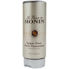 Monin 12 fl. oz. Sugar Free Dark Chocolate Flavoring Sauce - 12 fl. oz. Sugar Free Dark Chocolate