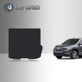TOUGHPRO Cargo/Trunk Mat Accessories Compatible with Honda Pilot - All Weather - Heavy Duty - (Made in USA) - Black Rubber - 2009, 2010, 2011, 2012, 2013, 2014, 2015