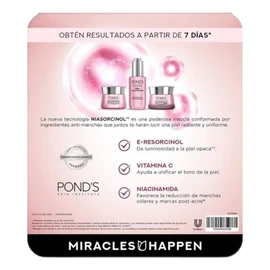 Kit Facial POND'S | Rutina Completa Día y Noche | Sérum + Crema Día + Crema Noche | 3 Piezas