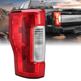BeamTrack Tail Light Assembly Compatible with 2017 2018 2019 Ford F-250 F-350 Super Duty Left Driver Side Taillights Rear Brake Signals with Bulbs, Replace HC3Z13405F