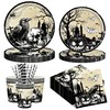 Halloween Party Tableware Set for 20 Guests, Party Decors Dinnerware