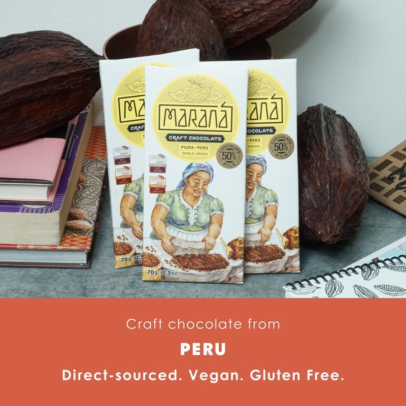 Maraná Chocolate Piura 50% Milk Chocolate 3 Pack - Organic