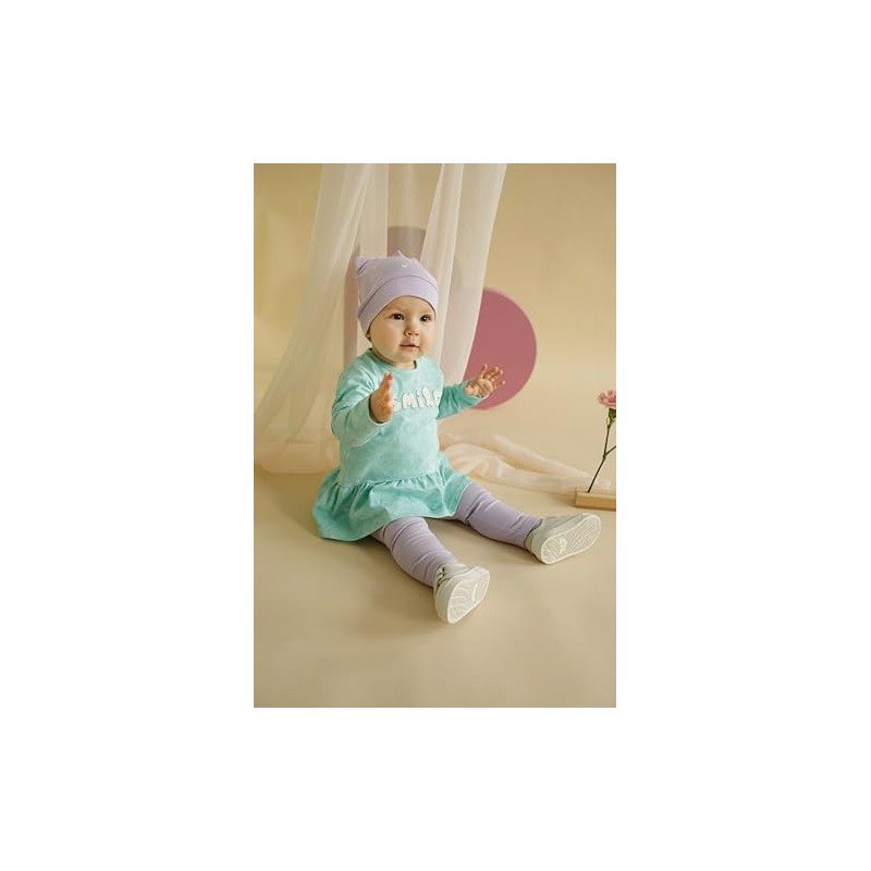 Pinokio Baby Girl Bonnet with Ears Beanie Hat, Purple Lilian
