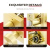 Heittis 3 Pack Gold Door Knobs Interior, Heavy Duty Gold