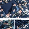 Mybedsoul Floral Queen Size Comforter Set, 7 Pieces Navy Blue