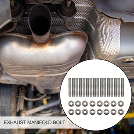 Exhaust Manifold Hardware Kit | Truck Repair Exhaust Bolt Kit - Exhaust Manifold Bolt Kit for Truck Repair, Sturdy Exhaust Studs, Vehicle Truck Repair Bolt Kit