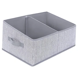 VILLFUL Trapezoid Storage Bins Large Foldable Fabric for Clothes Books Versatile Wardrobe Storage Holders with Dividers Space Saving Design Grey