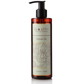 BODHI® Shower Gel Coconut and Vanilla 250 ml, with Exotic Fragrance and Pure Vanilla Extract, 98% Natural & Vegan