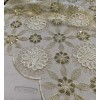 wowfabric4less123 IVORY GOLD Sequins Embroidery Lace Fabric 50” Width Sold