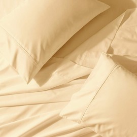 Abripedic Solid 300-Thread-Count, 100-Percent Cotton Percale King Size, Set of 2 Crispy, Breathable Pillow Cases, Taupe