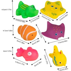 Txuolin 6 Pcs Pool Cat Interactive Toy, Cat Pool Toys,Floating Water Toy, Pet Kitten Swimming Bathing Fish Toy, Bath Toys,cat Sensory, for Endless