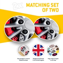 2 x 30cmVinyl Stickers - Red Brake Caliper Alloy Wheel Car Decals for Car Van Luggage Scrap Book Fridge #15850
