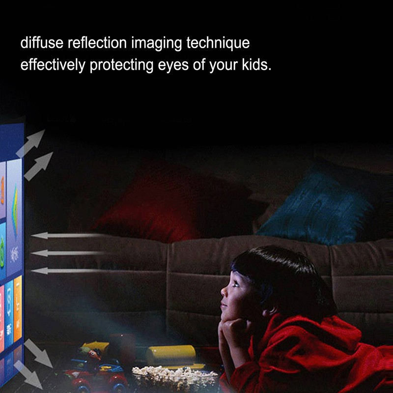 Mini Projector Black 1920x1080 Remote Control Inbuilt Speaker USB Powered
