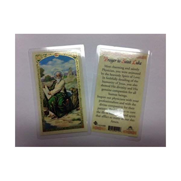 Holy Prayer Cards for the Prayer to Saint Luke set of 2 in English