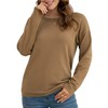 VIISHOW Women's Classic-Fit Soft Touch Long-Sleeve Crewneck Sweater,Khaki,XX-Large