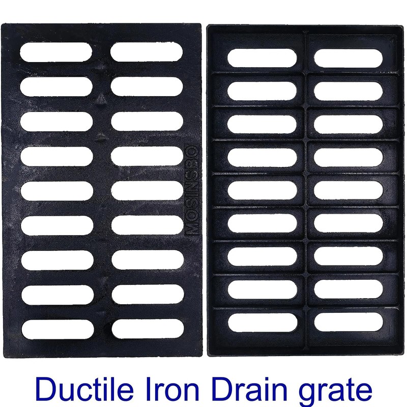MOSINSBO Cast Iron Drain Grate 20x12 in, B-Class 28100 lbs