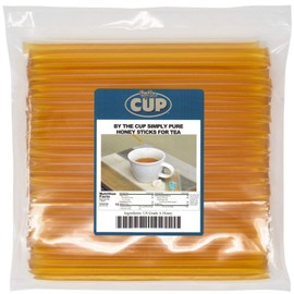 By The Cup Simply Pure Honey Sticks for Tea - 100 Honey Straws, 100% Pure Honey