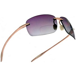 Maui Sports Navigator Bifocal Sun Readers Sunglasses for Men and Women Ultra Flex TR90 Pink +1.00