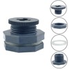 PHITUODA 1/2 Inch Pvc Bulkhead Fitting with Plugs NPT1/2 Female