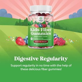 Natures Craft Gomitas Fibra Alto Contenido Prebiótico Niños Suplementos Dietética Digestión Estreñimiento Raíz Achicoria Que Mejoran