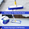 ITTAHO 12" Wide Floor Scrub and Grout Brush Set With