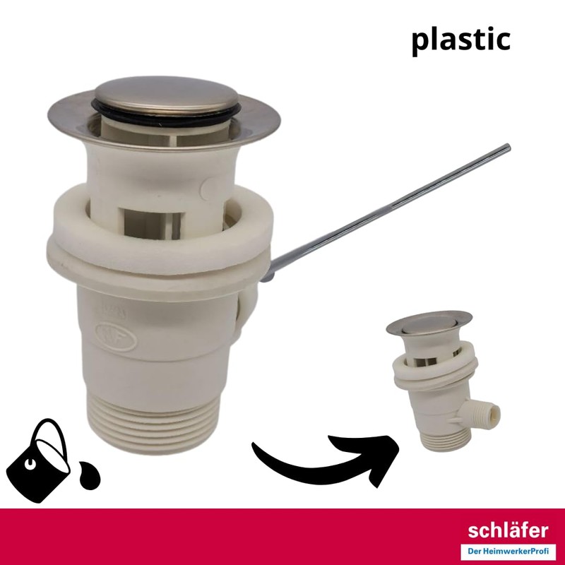 Schläfer 40510020 | Universal Siphon Drain for Sink and Bidet