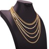 Punk Multilayered Link Choker Necklace layered Gold Disc Chain Necklace