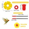 Tyqour 26pcs Hummingbird Feeder Replacement Flowers Parts Plastic Hummingbird Feeders