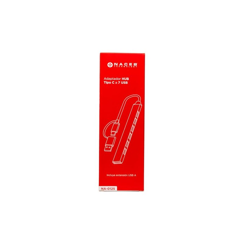 NACEB TECHNOLOGY HUB USB-C/A a 7 Puertos 1 USB 3.0,