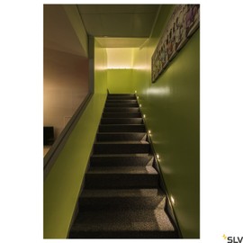 SLV Frame Curve recessed Light, Angular, Silvergrey, Warm White LED, Aluminium Silver-Grey