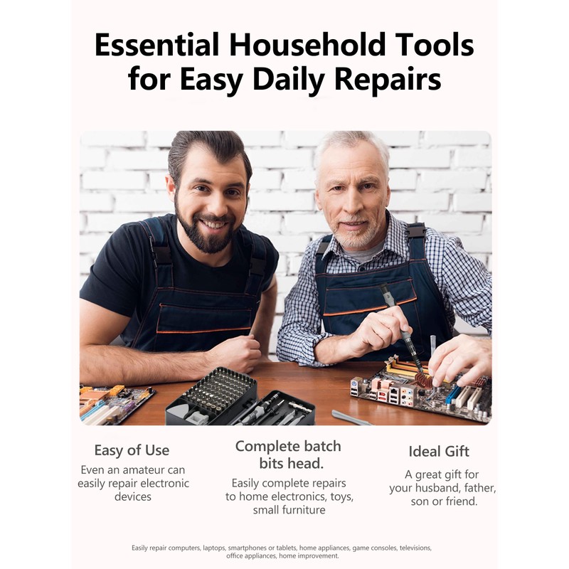 Bluvizo Electronics Precision Screwdriver Set: PC Repair Tool Kit 126