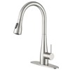 CREA Kitchen Sink Faucet,Pull Down Kitchen Faucets with Sprayer,Brushed Nickel