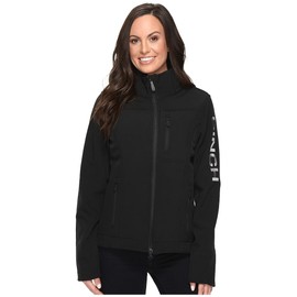 Cinch Women's Outdoor Water Repellent Camo Softshell Concealed Carry Jacket, Black/Silver, XL